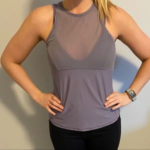 Lululemon mesh tank with built in bra